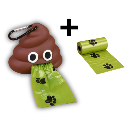 Dispensador De Bolsas Portátil Para paseo + Rollo de bolsa
